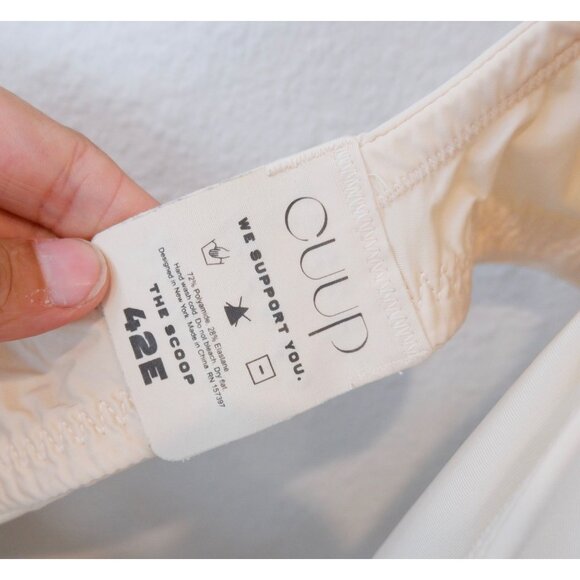 Cuup Womens Bra The Scoop Micro Cream Bra in Blush, size 42E - Picture 7 of 8